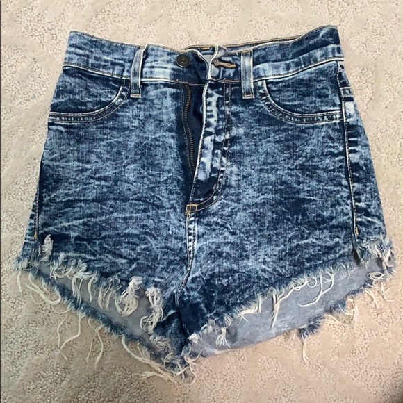 Pants - High Wasted Jean Shorts